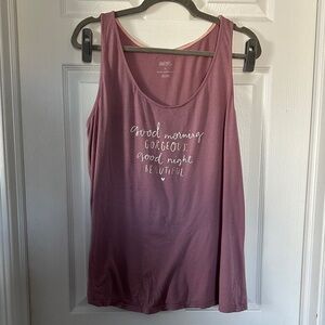 Gilligan & O'Malley Pink Tank Top with Positive Message